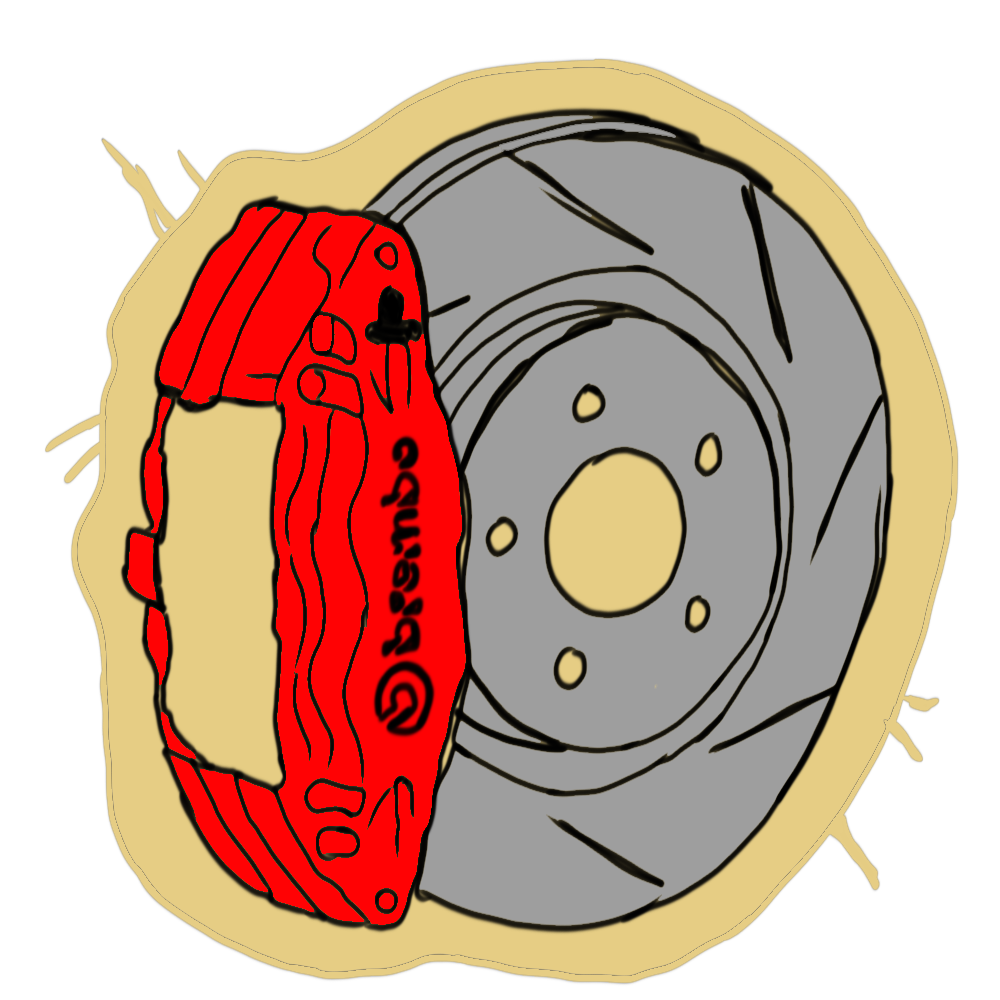GLOSS RED CALIPER PAINTING