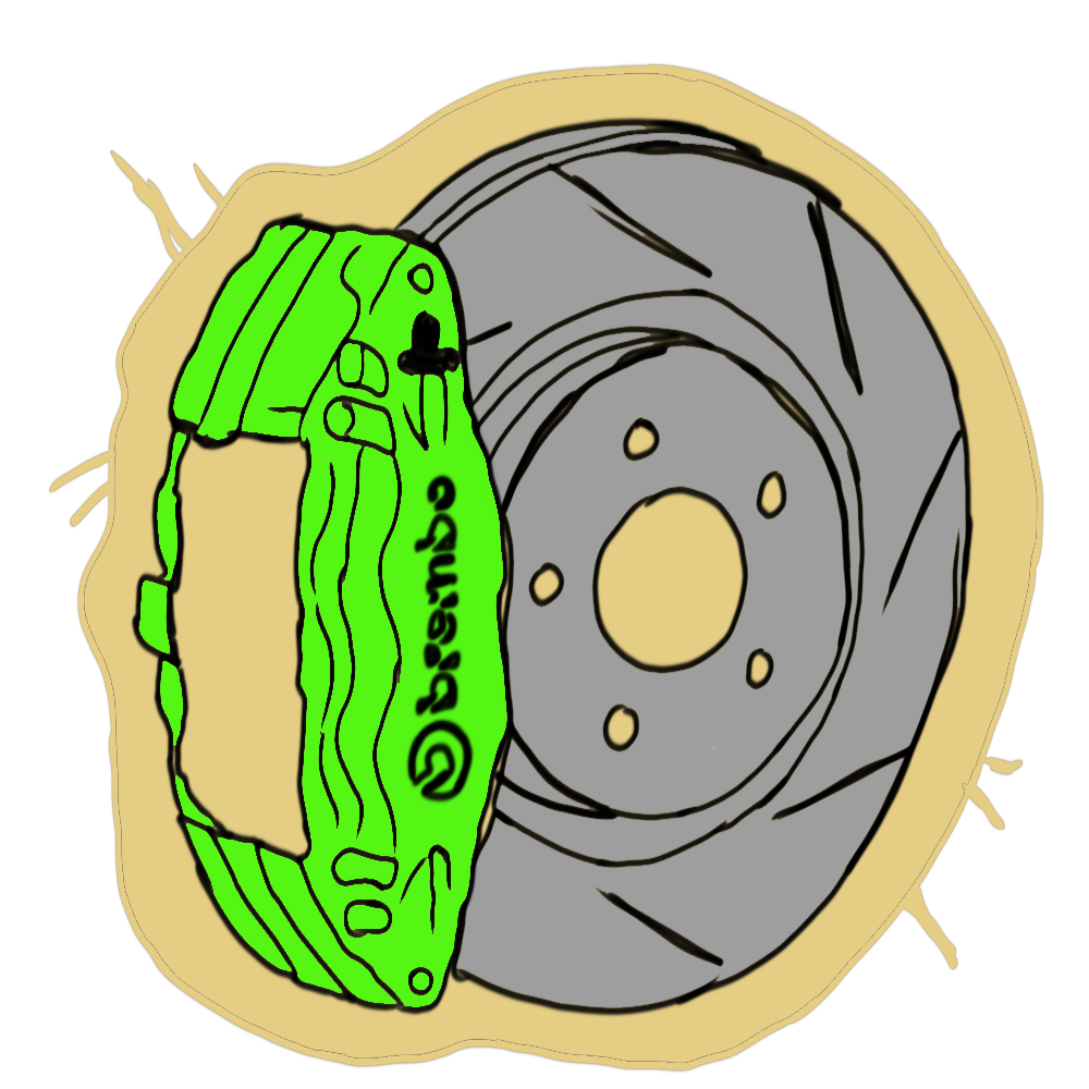 GLOSS LIME GREEN CALIPER PAINTING