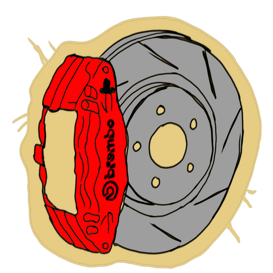 GLOSS RED CALIPER PAINTING